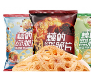 我是不白吃藕的脆片55g网红零食批发厂家膨化食品麻辣莲藕片脆片