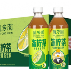 兰芳园茶饮料0蔗糖港式冻柠茶500ml/瓶 低糖鸭屎香冻柠茶饮料